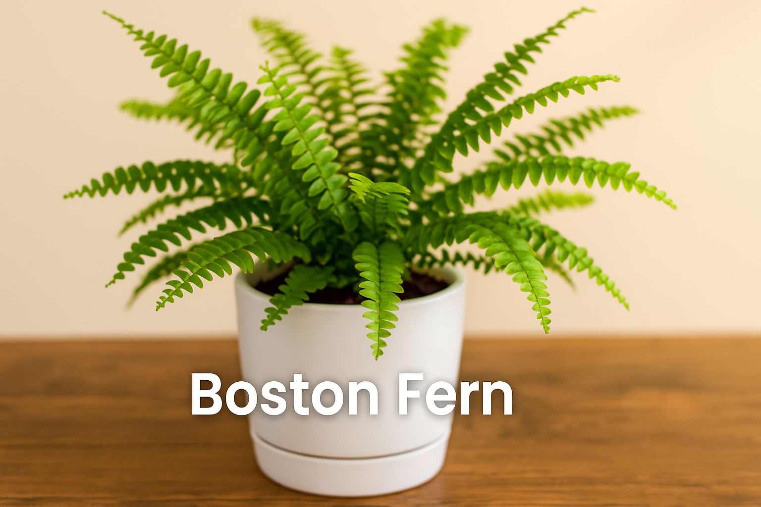 Boston Fern in a white self-watering pot by Urban Plant